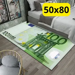 Стильний та зносостійкий килим для дому та офісу "100 EURO" 50х80 KT7001732