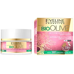 Активно омолоджуючий крем-сироватка Eveline Bio Olive, 50 мл - мініатюра 2