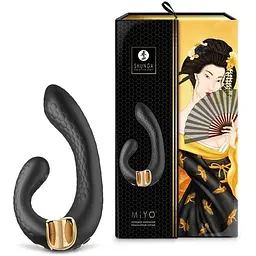 Вібратор-кролик Shunga Miyo Black - мініатюра 6