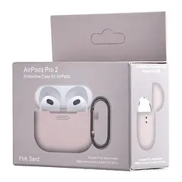 Чохол Silicone Case 1,2mm for AirPods Pro 2 рожевий Sand - мініатюра 2