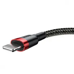 Кабель Baseus Cafule Lightning 1.5A (2m) red/black (CALKLF-C19) - мініатюра 5