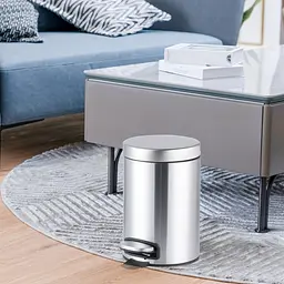 Відро для сміття з плавним закриттям кругле Mixxus Ellipse-TC0205 SS Color 5л нержавіюча сталь MI7076, Нержавіюча сталь - мініатюра 6