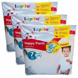 Підгузки - трусики Lupilu soft & dry 7 (17+ кг), 84 шт