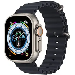 Смарт-годинник Apple Watch Ultra GPS + Cellular 49 mm Titanium Case with Midnight Ocean Band (MQET3/MQFK3)