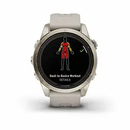 Смарт-годинник Garmin Fenix 7S Sapphire Solar Soft Gold w. Light Sand Band (010-02776-14/15) - мініатюра 3
