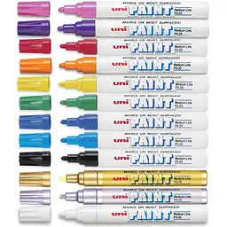 Маркер UNI Paint 0,8-1,2 мм, білий (PX-21.White) - мініатюра 2
