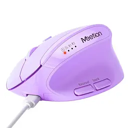 Миша MEETION 2.4 G+Bluetooth Office Vertical Mouse BTM008 |800-1200-1600-2400dpi, 400h, Type-C charging| - мініатюра 3