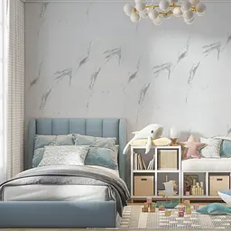 Шпалери на самоклейці Sticker Wall під білий мармур 2800х500х2 мм (D) SW-00001504 - мініатюра 6