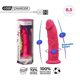 Вібратор Silexd Model 2 7" Pink Motor + Lrs, 17,5 см (рожевий) - мініатюра 11