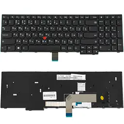Клавіатура для ноутбука LENOVO (ThinkPad: E550, E555) rus, black (оригінал) - мініатюра 2