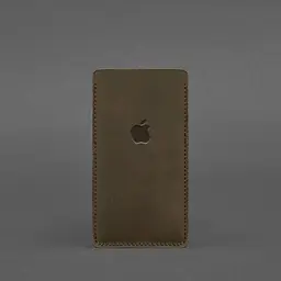 Шкіряний чохол для iPhone 13 Темно-коричневий Crazy Horse BlankNote - мініатюра 3