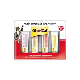 Бокс ювілейний з пастами для котів GimCat Pasten-Probierset Zum Jubilaum, 60 г (4 шт. × 15 г)