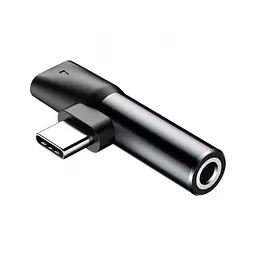Адаптер Baseus L41 Type - C (input) for Type - C female connectors + 3.5 mm female Black
