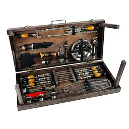 Екслюзивний набір шампурів в дерев'яному кейсі столику Grill Master - мініатюра 2