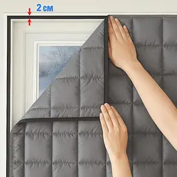 Штора на двері від холоду на магнiтах Графіт P 75 x 200 см - мініатюра 9