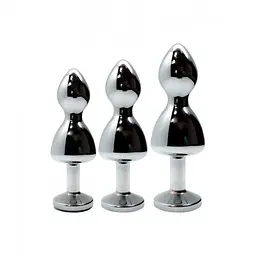 Wooomy Lollypop Double Ball, L - Анальна пробка з каменем, 10.5х3.5 см, блакитний - мініатюра 3