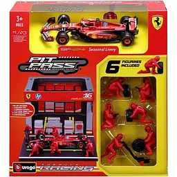 Ігровий набір Формула-1 Pit Pass Ferrari SF-24 Bburago 18-36862 #16 - мініатюра 4