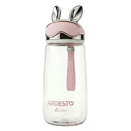 Пляшка для води Ardesto Bunny рожевий 600 мл (AR2260BP)