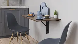 Обідній стіл-трансформер Ніка настінний Ferrum-decor 420x900x500 Чорний метал ДСП Дуб Сонома Трюфель 16 мм (FRD-105168) - мініатюра 5