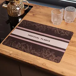 Килимок діатомітовий для сушіння посуду Tropical Plants 40*30 см Yiwu HP-42-199 - мініатюра 2