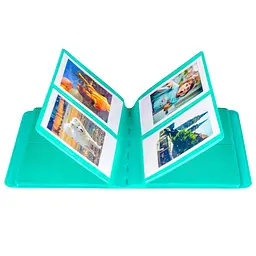 Фотоальбом для Fujifilm Instax Mini (12, 11, 40, 70, 90, 99, EVO, Link, Liplay) Polaroid 300, Z2300 на 64 фото, бірюзовий  - мініатюра 5