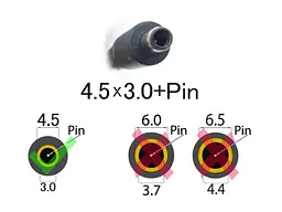 Блок живлення для Dell Inspiron 11: 3147, 3148, 3152, 3153, 3157, 3162, 3168, 3179 (19.5V 2.315A 45W (4.5x3.0+pin)) - мініатюра 2