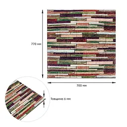 Панель стінова Sticker Wall 3D 700х770х6мм Мікс SW-00001799 - мініатюра 3