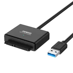 Адаптер Fideco з живленням для 2.5"/3.5" SATA HDD/SSD USB 3.0 Чорний (FMC1PA0SA1PB 2674)