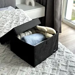 Короб для іграшок та настільних ігор L з кришкою  ORGANIZE  - 30*30*20 см (чорний) - мініатюра 2