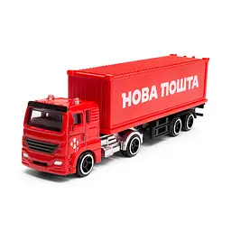 Автомодель колекційна Фура Нова Пошта TechnoDrive 250416CG масштаб 1:64
