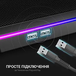 Охолоджувальна підставка для ноутбука GamePro Black (CP940) - мініатюра 6