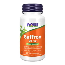 Шафран NOW Foods (Saffron) 50 мг 60 веганських капсул