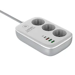 Розумний мережевий продовжувач LDNIO SEW3452 з Wi-Fi (3 х розетки 4 х USB) 2 м - мініатюра 3