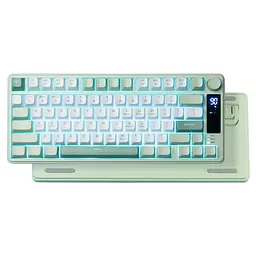 Ігрова мембранна клавіатура Womier DK75 / Три режими підключення / OLED Screen / Green