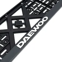 Рамка номера Daewoo клямка 3D напис Хромований / Поліпропілен гнучкий морозостійкий - мініатюра 2