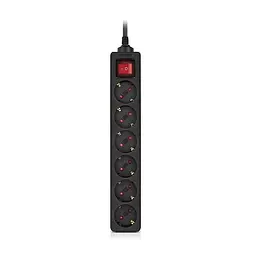 Сетевой фильтр Real-EL RS-6 Protect M 5м Black (EL122300036)