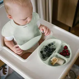 Тарілка BabyOno на три секції силіконова з присоскою зелена (1482/03) - мініатюра 6