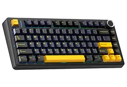 Клавіатура ігрова механічна Aula Mechanical F-75 wireless Black ENG/UKR Gasket Greywood V3 switch Hot-Swap - мініатюра 3