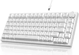 Ігрова механічна клавіатура Ajazz Ak820 / Дротове підключення / Blue Switch / White - мініатюра 2