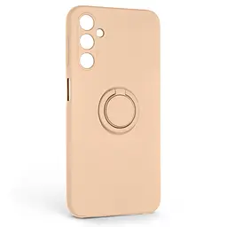 Силиконовый чехол для Samsung Galaxy A24 4G (A245), Icon Ring, пудровый, панель-накладка, с кольцом-подставкой на 360°, противоударный, возможность использования магнитных держателей, ArmorStandart (ARM68765)