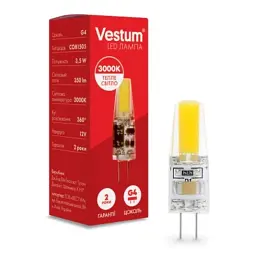Лампочка Vestum LED COB G4 3,5W 3000K 12V (1-VS-8103) - мініатюра 2