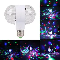Диско - лампа з патроном, що обертається Led lamp RGB Диско куля - мініатюра 4