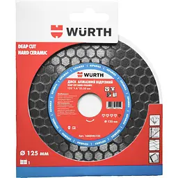 Диск відрізний Wurth Deap Cut Hard ceramic алмазний 125x22.23x1.6x25 мм (1668445125) - мініатюра 3
