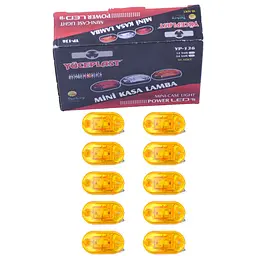 Габарит LED овальний 65х37 мм 12/24V 2 діоди Помаранчевий 10 шт. (YP 136 К 140)