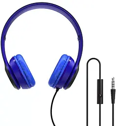 Навушники з мікрофоном Borofone BO5 Star sound wired headphones Blue