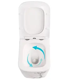 Унітаз підвісний Qtap Tern Ultra Quiet, Marble, з сидінням Slim Duroplast / Soft-close / Quick Release QTTER26MR49002 - мініатюра 5