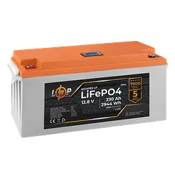 Акумулятор LP LiFePO4 LCD 12V (12,8V) - 230 Ah (2944Wh) (BMS 100A/50A) пластик - мініатюра 3
