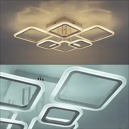 Керована світлодіодна люстра OVAL 75 Bт 6S 810x600x175 мм ESLLSE - мініатюра 3