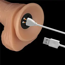 Вібратор Lovetoy Power Basics Cock 8.5'' 21.6 см (тілесний) - мініатюра 20