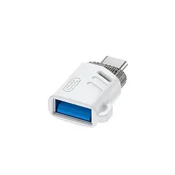 OTG-адаптер XO NB256B USB-A female to Type-c (with lanyard) Білий - мініатюра 3
